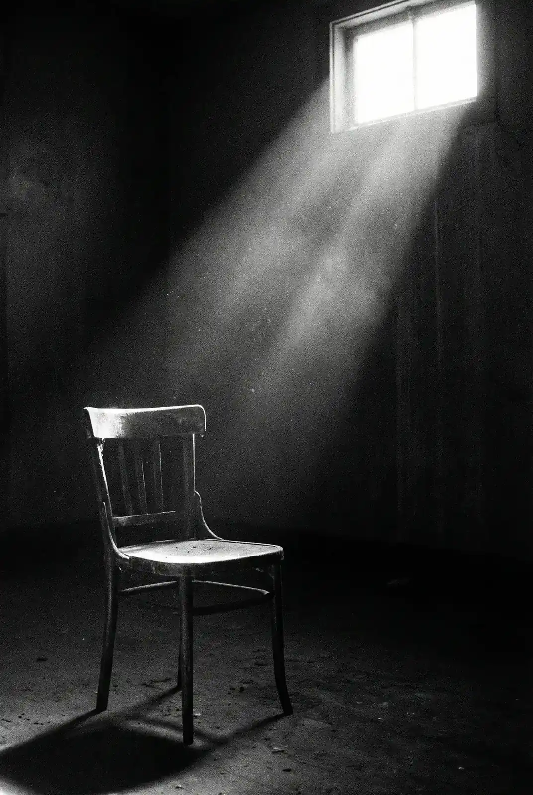 独立电影 海报：空房间中的椅子与光束